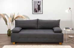 COLLECTION AB Schlafsofa »Bella, B: 196 cm, Liegefl. 145x196 cm« Schlaffunktion, Bettkasten & 2 Armlehnenkissen, Federkern