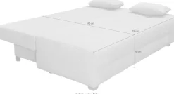 COLLECTION AB Schlafsofa »Bella, B: 196 cm, Liegefl. 145x196 cm« Schlaffunktion, Bettkasten & 2 Armlehnenkissen, Federkern