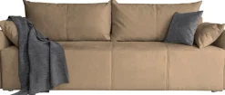 COLLECTION AB Schlafsofa »CAB, B: 216 cm, Liegefl. 140x198 cm« Schlaffunktion, Bettkasten & 2 Zierkissen, Federkern