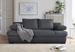 COLLECTION AB Schlafsofa »Chicago, B: 200 cm, Liegefl. 146x200 cm« Schlaffunktion, Bettkasten & 2 Armlehnenkissen, Federkern