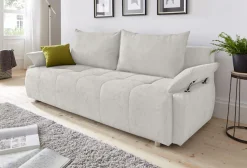 COLLECTION AB Schlafsofa »Funtastic, B: 212 cm, Liegefl. 145x187 cm, Armteilverstellung« Schlaffunktion, Bettkasten & Zierkissen, Gästebett mit Federkern