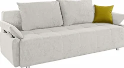 COLLECTION AB Schlafsofa »Funtastic, B: 212 cm, Liegefl. 145x187 cm, Armteilverstellung« Schlaffunktion, Bettkasten & Zierkissen, Gästebett mit Federkern