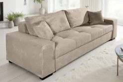 COLLECTION AB Schlafsofa »Kreta, B: 248 cm, Liegefl. 137x195 cm« Schlaffunktion, Bettkasten & 2 Zierkissen, optional mit Topper