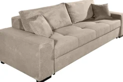 COLLECTION AB Schlafsofa »Kreta, B: 248 cm, Liegefl. 137x195 cm« Schlaffunktion, Bettkasten & 2 Zierkissen, optional mit Topper