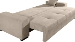 COLLECTION AB Schlafsofa »Kreta, B: 248 cm, Liegefl. 137x195 cm« Schlaffunktion, Bettkasten & 2 Zierkissen, optional mit Topper