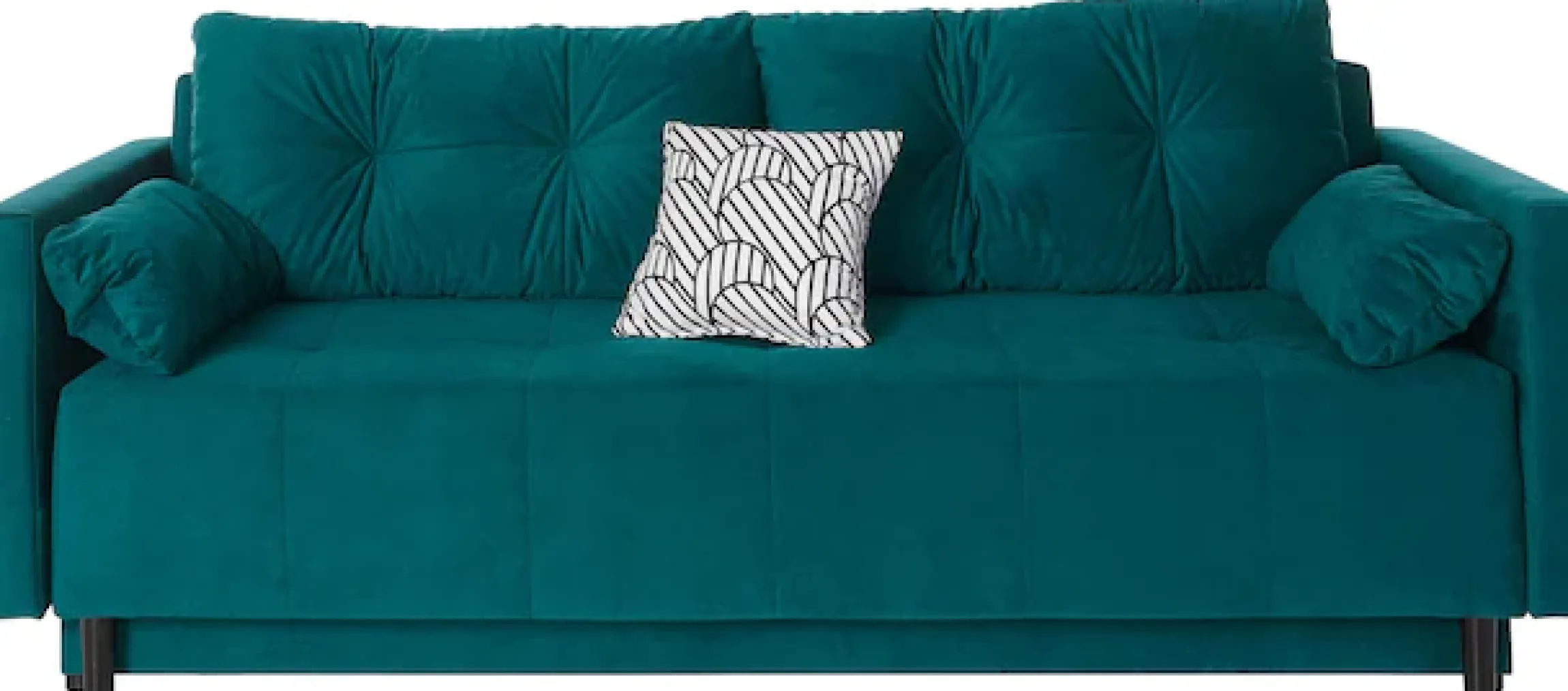 COLLECTION AB Schlafsofa »Solar, B: 225 cm, Liegel. 136x200 cm« Schlaffunktion, Bettkasten & 1 Zierkissen, Federkern