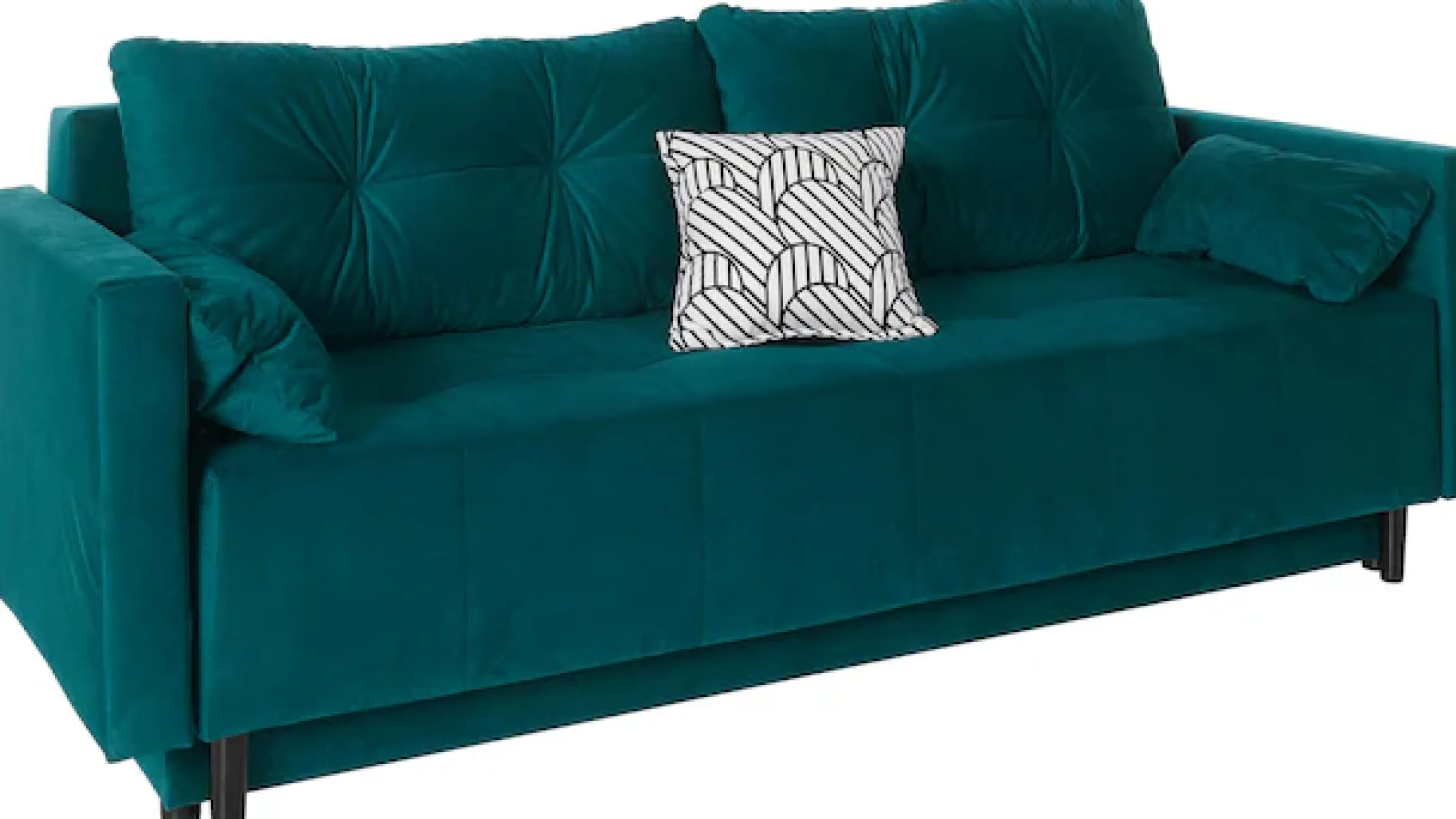 COLLECTION AB Schlafsofa »Solar, B: 225 cm, Liegel. 136x200 cm« Schlaffunktion, Bettkasten & 1 Zierkissen, Federkern