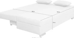 COLLECTION AB Schlafsofa »Tania, B: 194 cm, Liegefl. 140x194 cm, Federkern« Schlafcouch mit Gästebett inklusive Rückenkissen