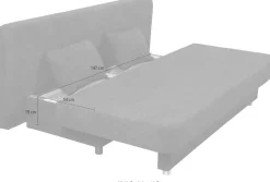 COLLECTION AB Schlafsofa »Ulla, B: 186 cm, Liegel. 142x186 cm« Schlaffunktion, Bettkasten & 2 Wende-Rückenkissen