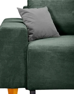 COLLECTION AB Schlafsofa »Yves, B: 243 cm, Liegefl. 142x194 cm« Schlaffunktion, Bettkasten & 2 Zierkissen, Federkern