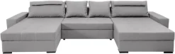 COLLECTION AB Wohnlandschaft »Josy XXXL-Relax U-Form, B: 352 cm« Schlaffunktion, Bettkasten & 2 Nackenkissen, Federkern