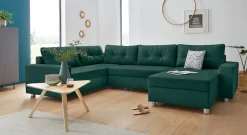 COLLECTION AB Wohnlandschaft »Paris U-Form, B: 310 cm« 1 Zierkissen & Federkern, optional Schlaffunktion & Bettkasten