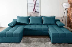 COLLECTION AB Wohnlandschaft »Josy U-Form, B: 269 cm« Schlaffunktion & Bettkasten, Federkern