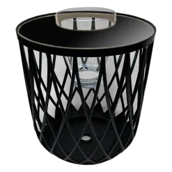 COOTAB Cooler Table Beistelltisch »4-in-1 Loungetisch mit Acryl-Weinkühler Dubai 45 cm schwarz« 1 Stk. tlg. Wetterfest, Pflegeleicht, Hitzebeständig, Stapelbar