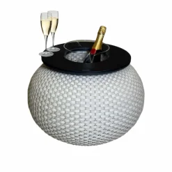 COOTAB Cooler Table Beistelltisch »Beistelltisch mit Acryl-Kühler Milano 40 cm« 1 Stk. tlg.