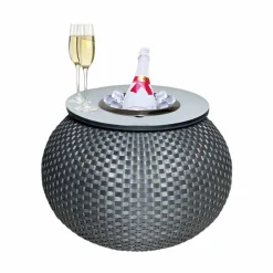 COOTAB Cooler Table Beistelltisch »Beistelltisch mit Edelstahl-Kühler Milano 40 cm« 1 Stk. tlg.