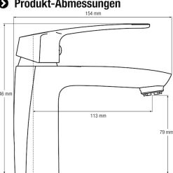 CORNAT Waschtischarmatur »Belmont« ND, Messing, verchromt
