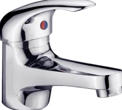 CORNAT Waschtischarmatur »"Free" - Niederdruck - Verchromter Messingkörper - Normale Auslaufhöhe« Mit Ablaufgarnitur / Wasserhahn Bad / Waschbecken-Armatur / Badarmatur