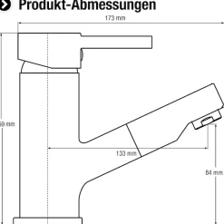 CORNAT Waschtischarmatur »Fuerte« HD, Messing, verchromt