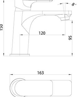 CORNAT Waschtischarmatur »Verchromter Messingkörper - Rundes Design - Normale Auslaufhöhe« Mit Druck-Ablaufventil / Wasserhahn fürs Bad / Waschbecken-Armatur