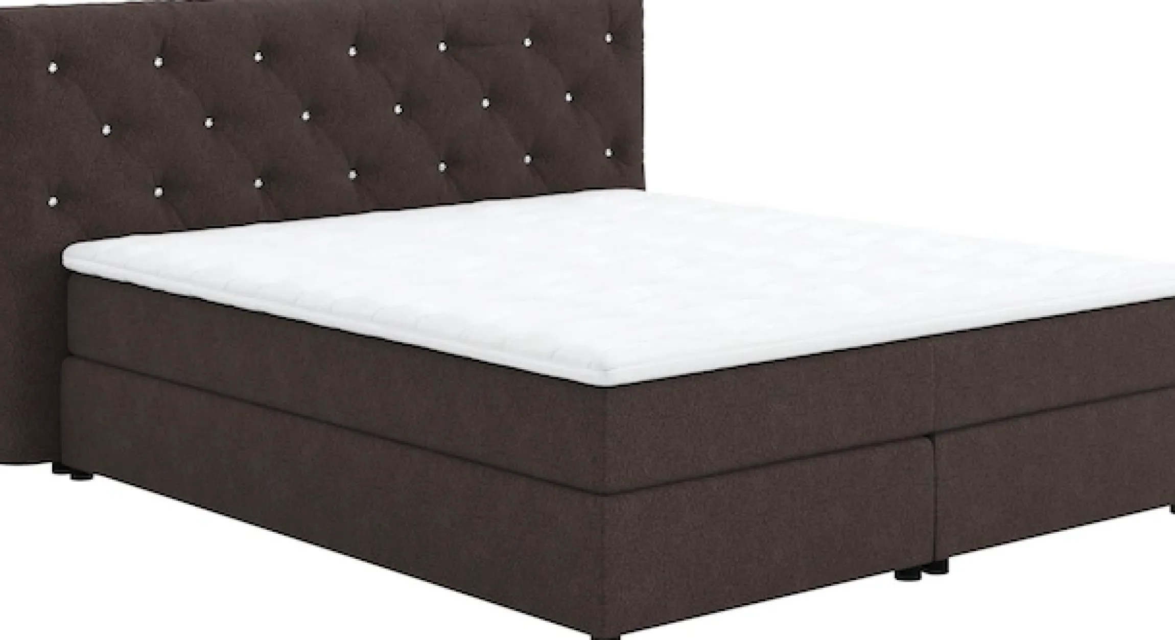 COTTA Boxspringbett »Castle« mit Strasssteinen im Kopfteil, inkl. Topper