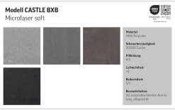 COTTA Boxspringbett »Castle« mit Strasssteinen im Kopfteil, inkl. Topper