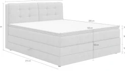 COTTA Boxspringbett »Fort II, in verschiedenen Breiten erhältlich - auch als Familienbett!« inkl. Bettkasten und Topper