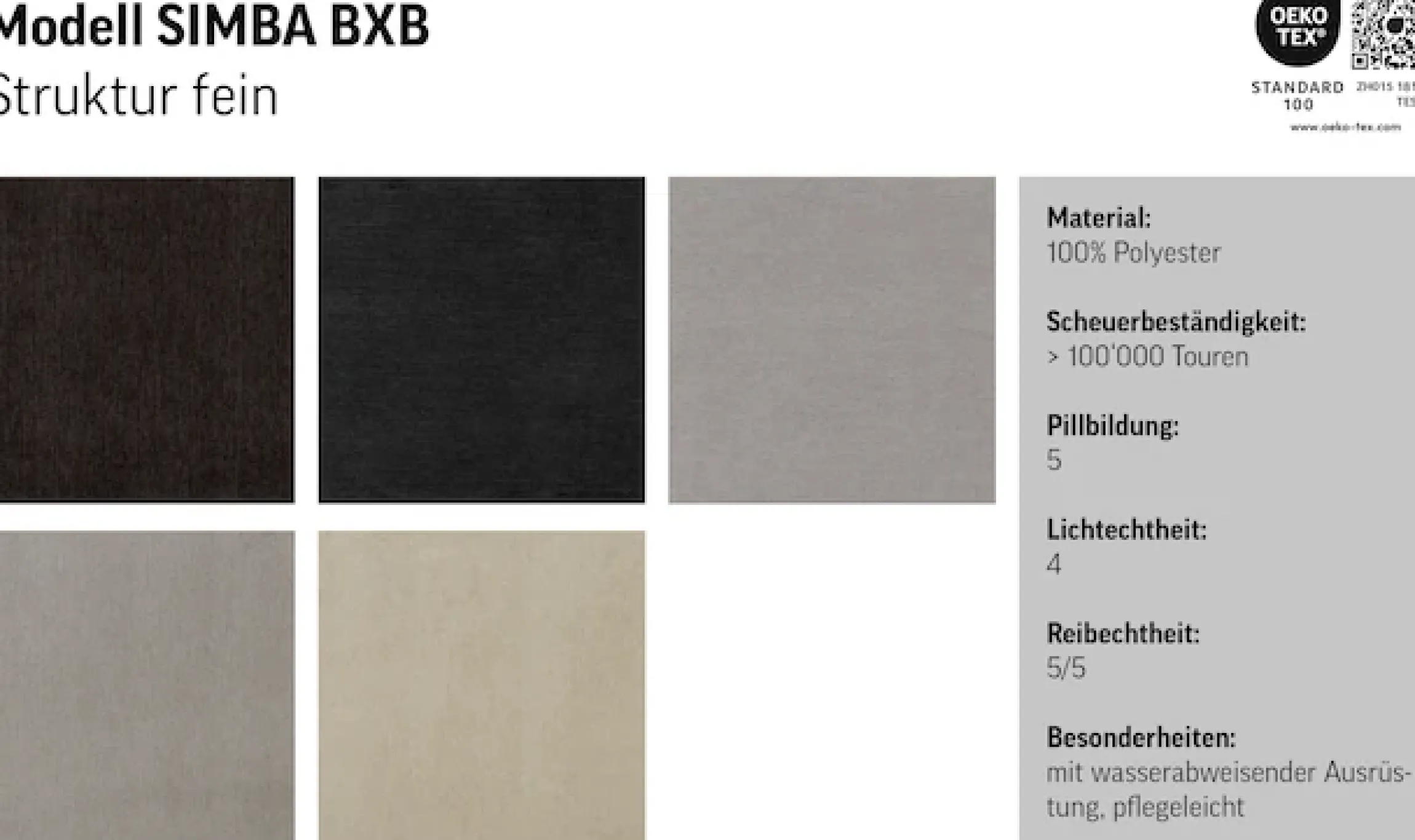 COTTA Boxspringbett »Simba erhältlich in verschiedenen Breiten, Farben und Härtegraden« Bezugsstoff: Struktur fein