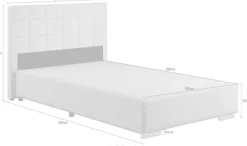 COTTA Boxspringbett »Simba in verschiedenen Farben und Breiten erhältlich, ohne Matratze« Bezugsstoff: Struktur fein