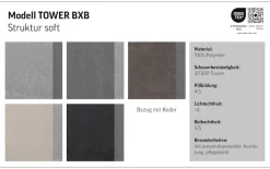 COTTA Boxspringbett »Tower inkl. Bettkasten, mit Keder in abgesetzter Farbe« in verschiedenen Breiten, Härtegraden und Farben erhältlich