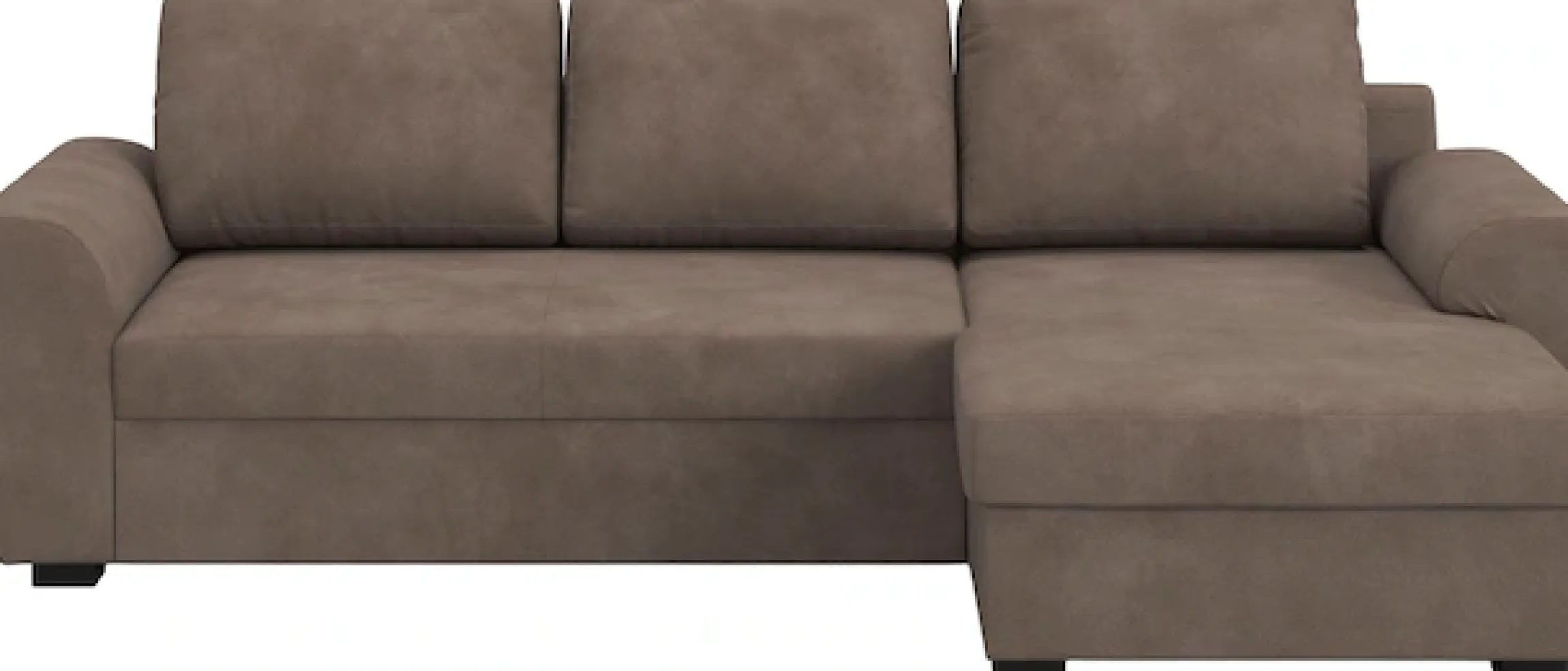 COTTA Ecksofa »Drift L-Form mit Recamiere, B: 253 cm« optional auch mit Schlaffunktion, Wellenunterfederung