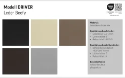 COTTA Ecksofa »Driver L-Form, B: 268 cm, moderne Couch mit Wellenunterfederung, Leder« Kopfteilverstellung, opt. Schlaffunktion + XL Bettkasten, LF:191x129cm