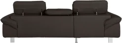 COTTA Ecksofa »Driver L-Form, B: 268 cm, moderne Couch mit Wellenunterfederung, Leder« Kopfteilverstellung, opt. Schlaffunktion + XL Bettkasten, LF:191x129cm