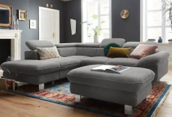 COTTA Ecksofa »Driver L-Form« mit Kopfteilverstellung, wahlweise mit Schlaffunktion & Bettkasten