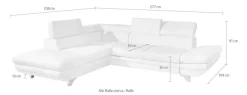 COTTA Ecksofa »Enterprise L-Form, B: 277 cm« Arm- & Kopfteilverstellung, optional Schlaffunktion