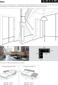 COTTA Ecksofa »Enterprise L-Form, B: 277 cm« Arm- & Kopfteilverstellung, optional Schlaffunktion