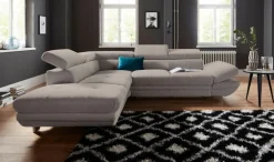 COTTA Ecksofa »Enterprise L-Form« mit Arm- & Kopfteilverstellung, wahlweise mit Schlaffunktion