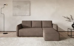 COTTA Ecksofa »Flow, bequem, L-Form, Breite 239 cm, schmale Armlehnen« wahlweise mit Schlaffunktion