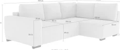 COTTA Ecksofa »Giro L-Form, Ottomane, Breite 252 cm« wahlweise mit Bettkasten und Trendbezug CORD!