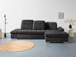 COTTA Ecksofa »Holiday L-Form mit Sitztiefen-, Armteil- und Kopfteilverstellung« wahlweise mit Schlaffunktion & Bettkasten