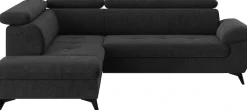 COTTA Ecksofa »Hudson« mit Kopfteilverstellung, optional Schlaffunktion & Bettkasten