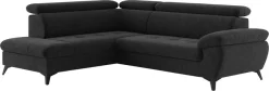 COTTA Ecksofa »Hudson« mit Kopfteilverstellung, optional Schlaffunktion & Bettkasten