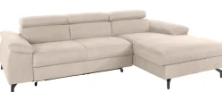 COTTA Ecksofa »Kitty L-Form, B: 242 cm« mit Kopfteilverstellung, optional Schlaffunktion & Bettkasten