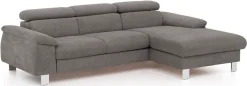 COTTA Ecksofa »Komaris L-Form, B: 244 cm« mit Kopfteilverstellung, optional Schlaffunktion, Bettkasten & Licht