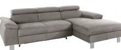 COTTA Ecksofa »Komaris L-Form, B: 244 cm« mit Kopfteilverstellung, optional Schlaffunktion, Bettkasten & Licht