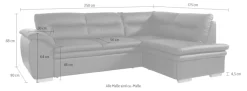 COTTA Ecksofa »Leandra L-Form« wahlweise mit Schlaffunktion & Bettkasten
