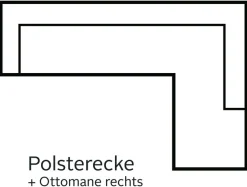 COTTA Ecksofa »Leandra L-Form« wahlweise mit Schlaffunktion & Bettkasten