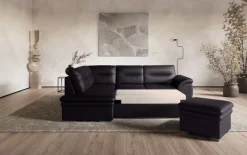 COTTA Ecksofa »Leandra L-Form« wahlweise mit Schlaffunktion & Bettkasten