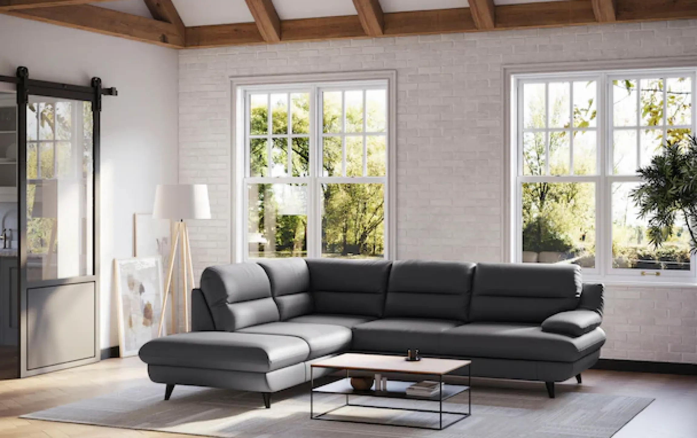 COTTA Ecksofa »Pike L-Form, B: 266 cm« optional Schlaffunktion & Bettkasten