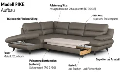 COTTA Ecksofa »Pike L-Form, B: 266 cm« optional Schlaffunktion & Bettkasten